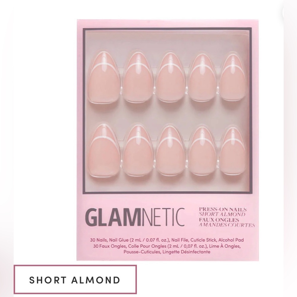 Glamnetic Heavenly Short Almond Press-On Nails - Pink